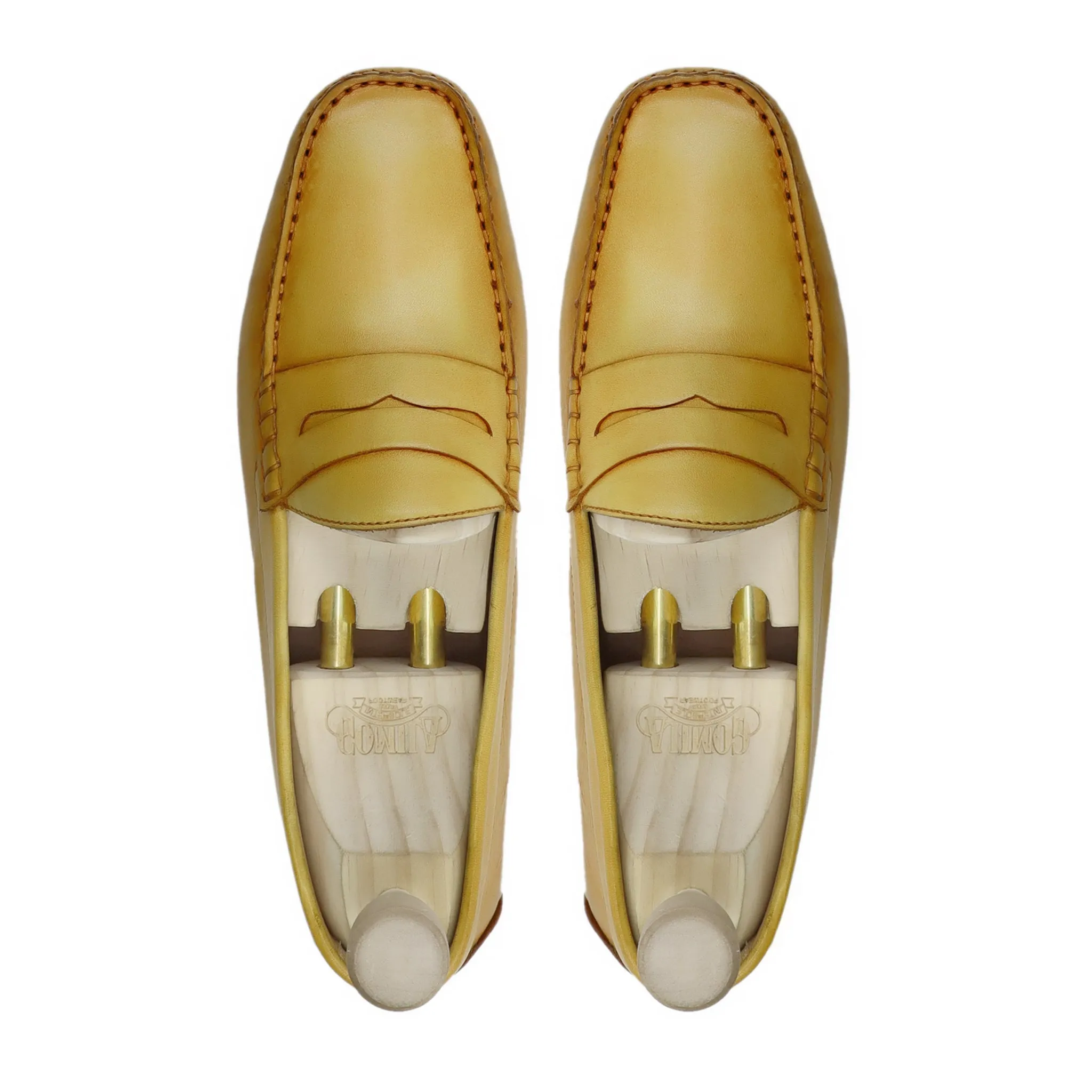 Rhine - Men's Yellow Calf Leather Driver Shoe