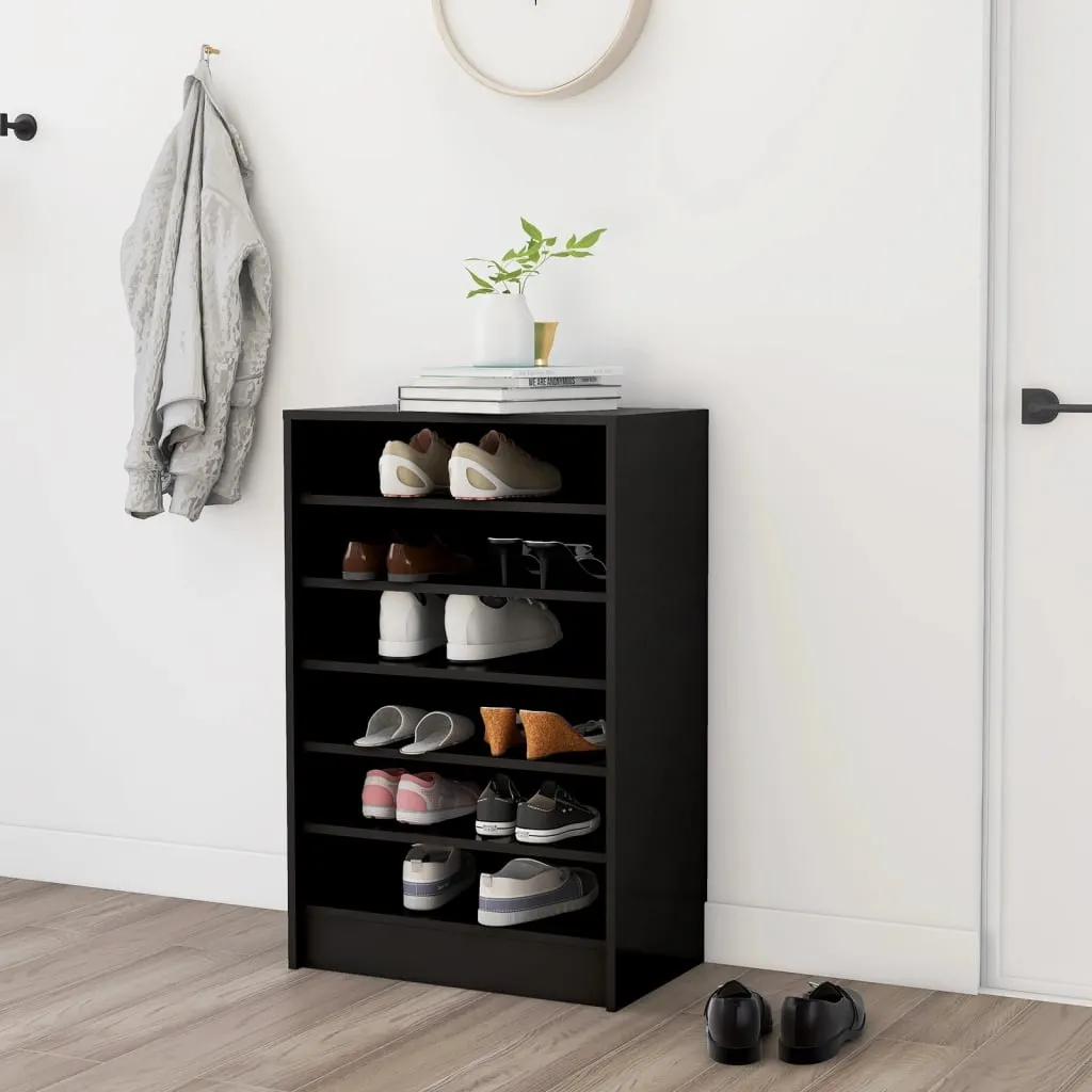 Shoe Cabinet Black 60x35x92 cm Engineered Wood