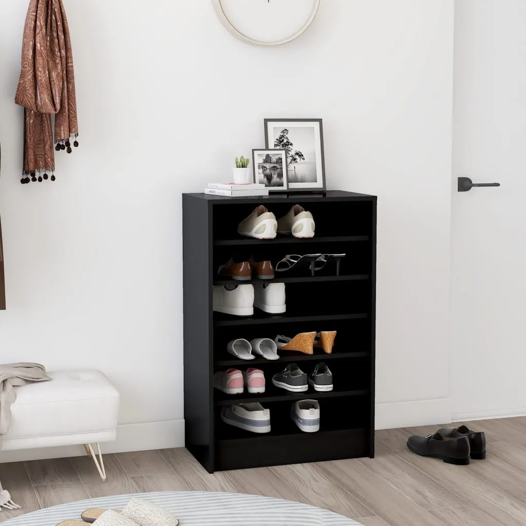 Shoe Cabinet Black 60x35x92 cm Engineered Wood