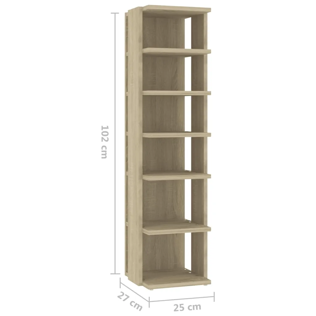 Shoe Cabinets 2 pcs Sonoma Oak 25x27x102 cm