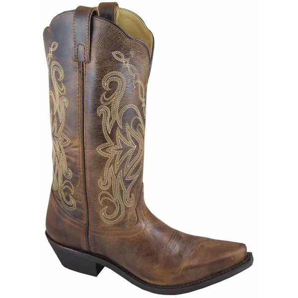 Smoky Mountain Women's Brown Distress Snip Toe Boot