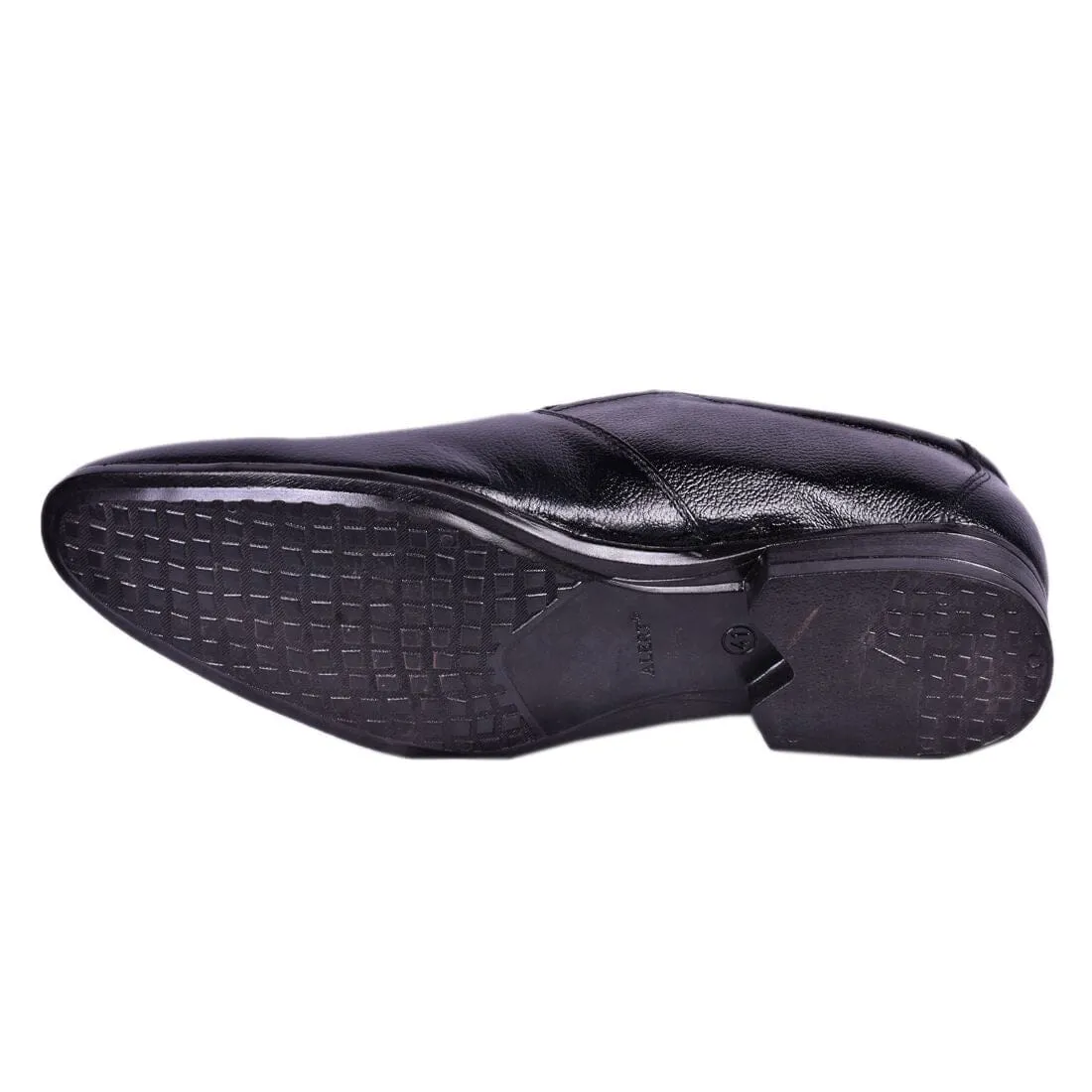 Somugi Genuine Leather Black Formal Slip on shoes