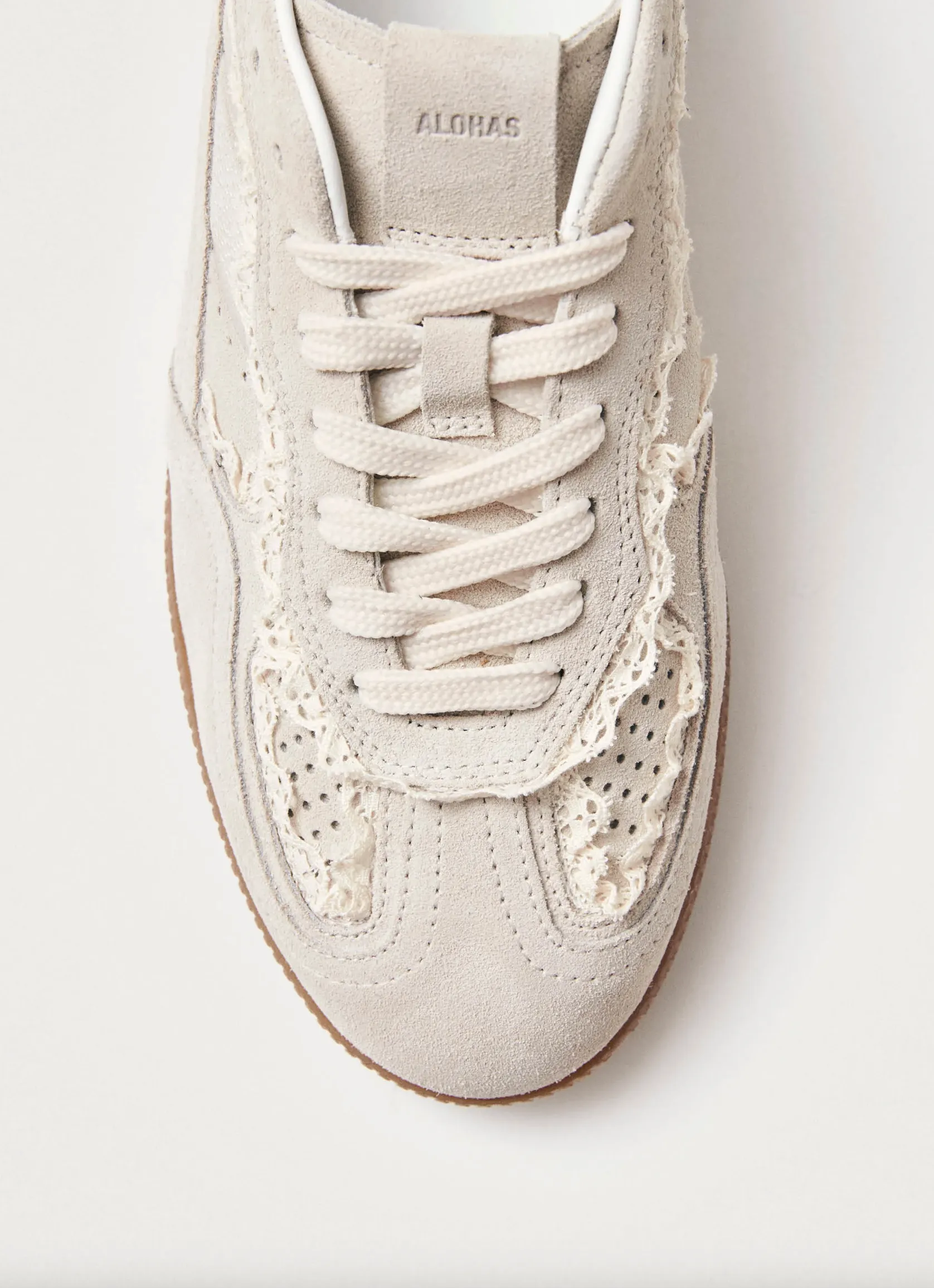 Tb. 490 Crochet Cream Leather Sneakers