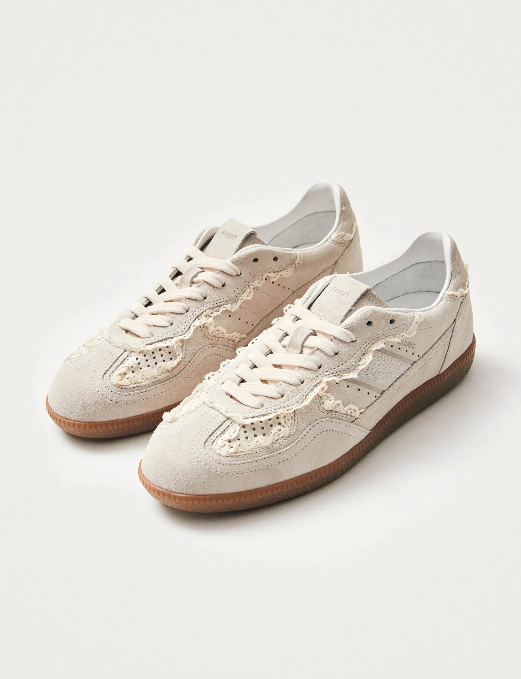 Tb. 490 Crochet Cream Leather Sneakers