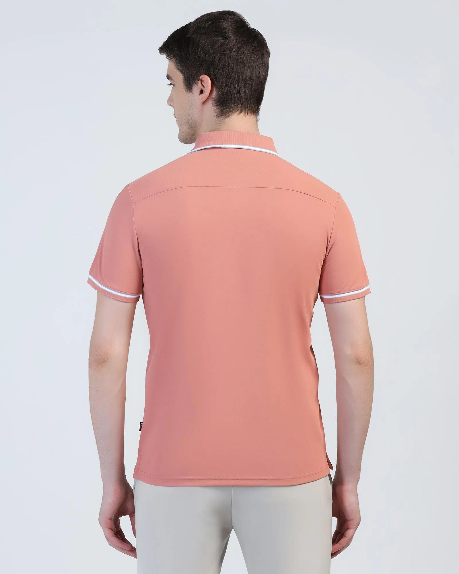 TechPro Polo Pink Solid T-Shirt - Limon