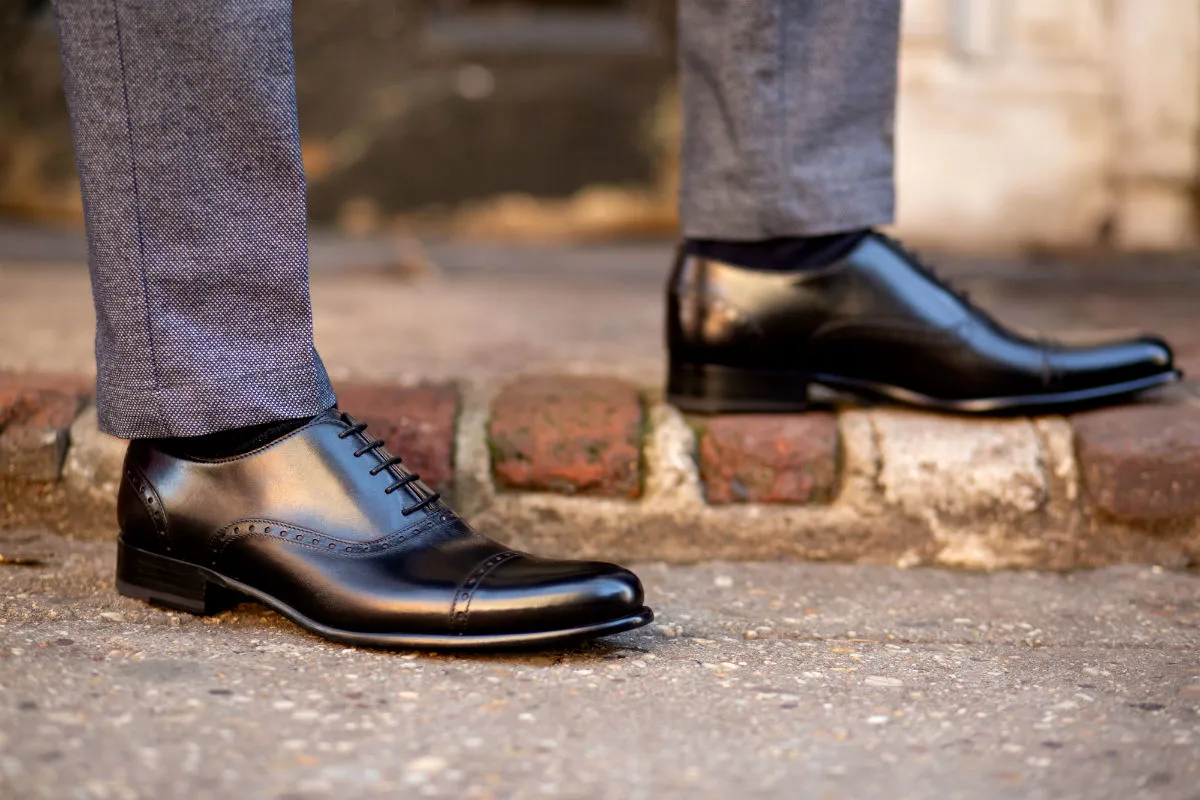 The Brando Semi-Brogue Oxford - Nero