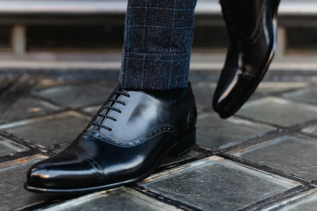 The Brando Semi-Brogue Oxford - Nero