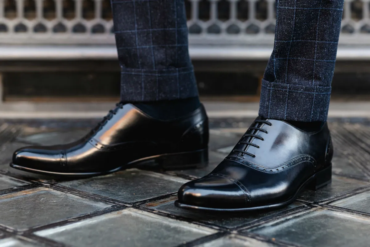 The Brando Semi-Brogue Oxford - Nero