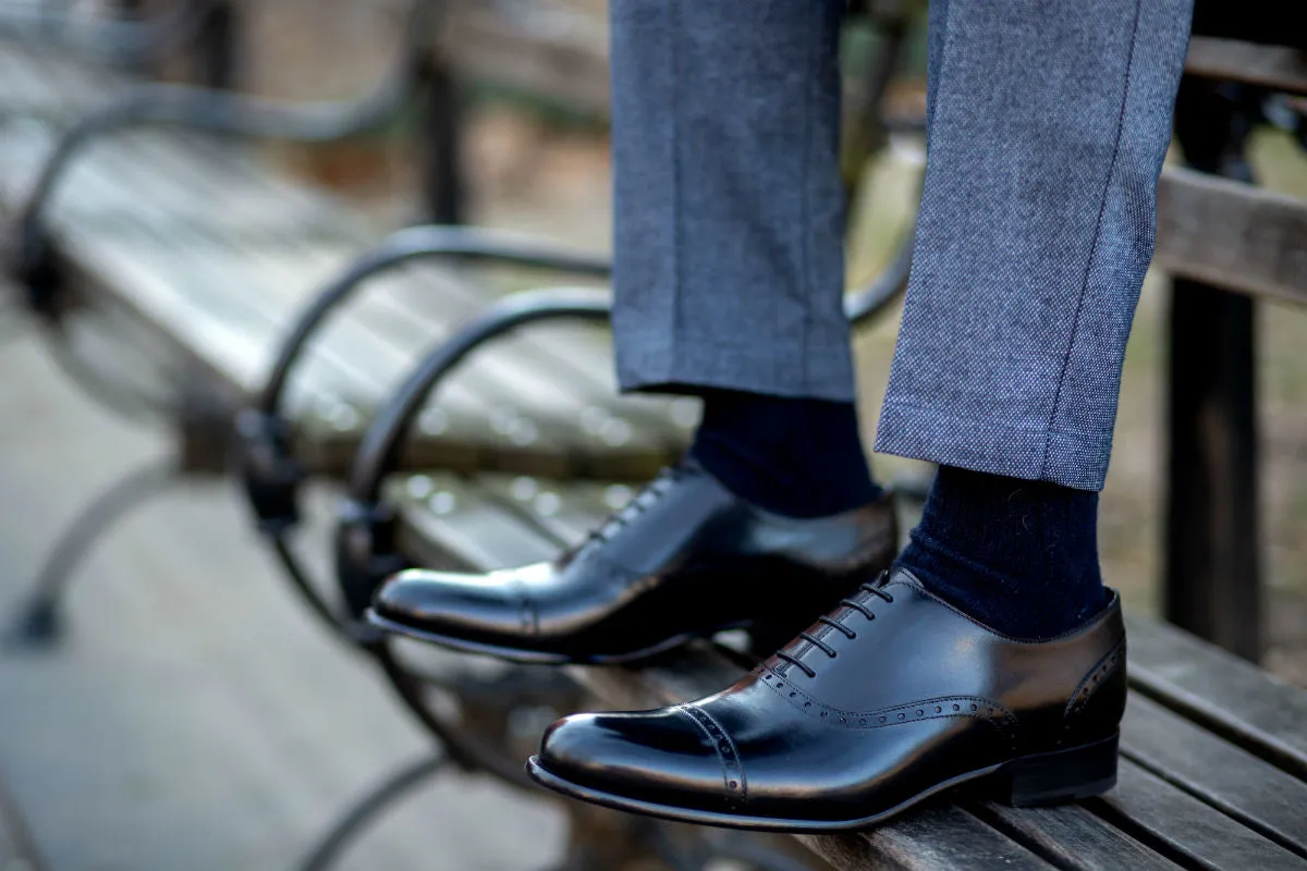 The Brando Semi-Brogue Oxford - Nero