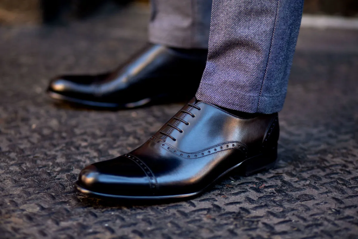 The Brando Semi-Brogue Oxford - Nero