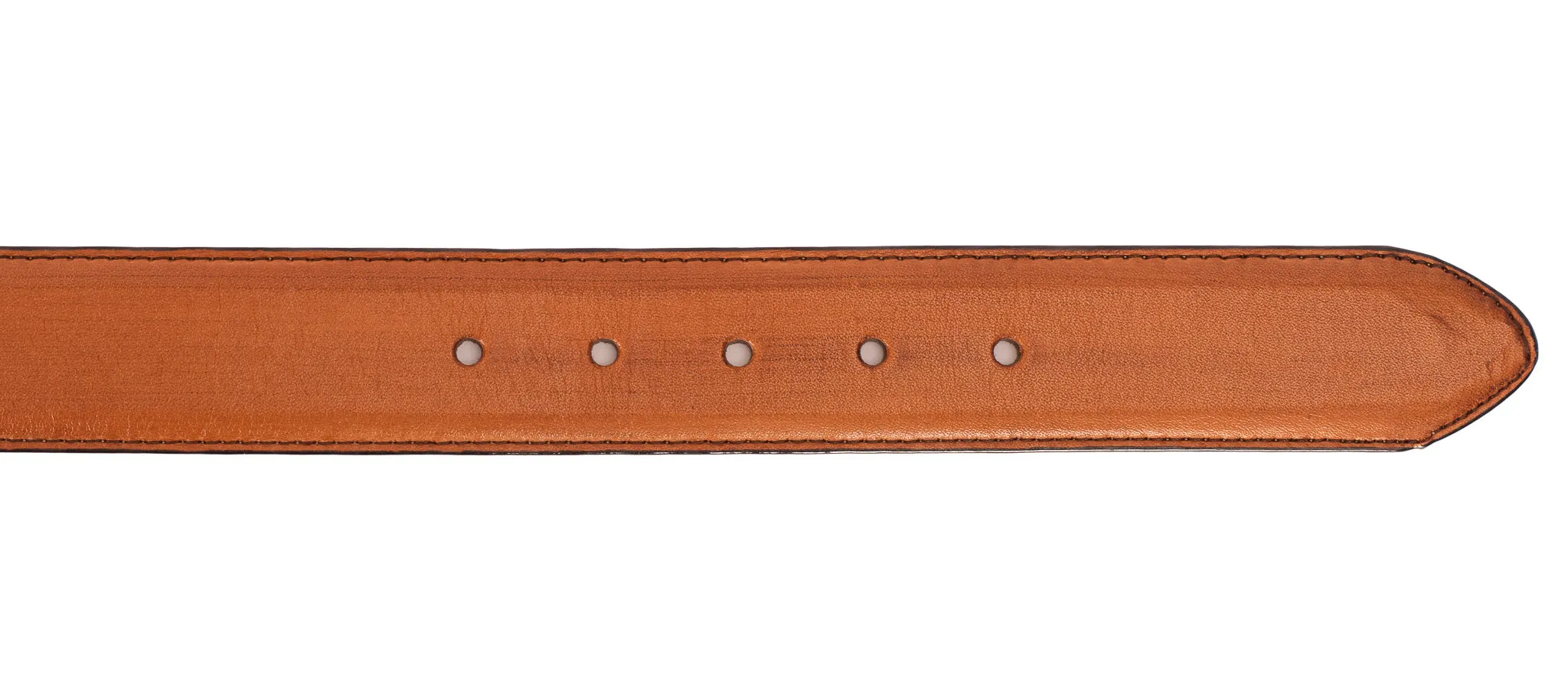 The Maratea Tan & Navy Leather Belt