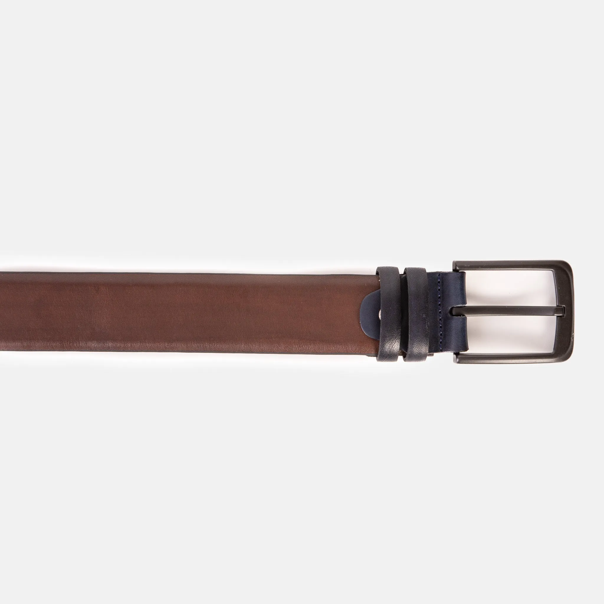 The Neiva Navy/Brown Leather Belt