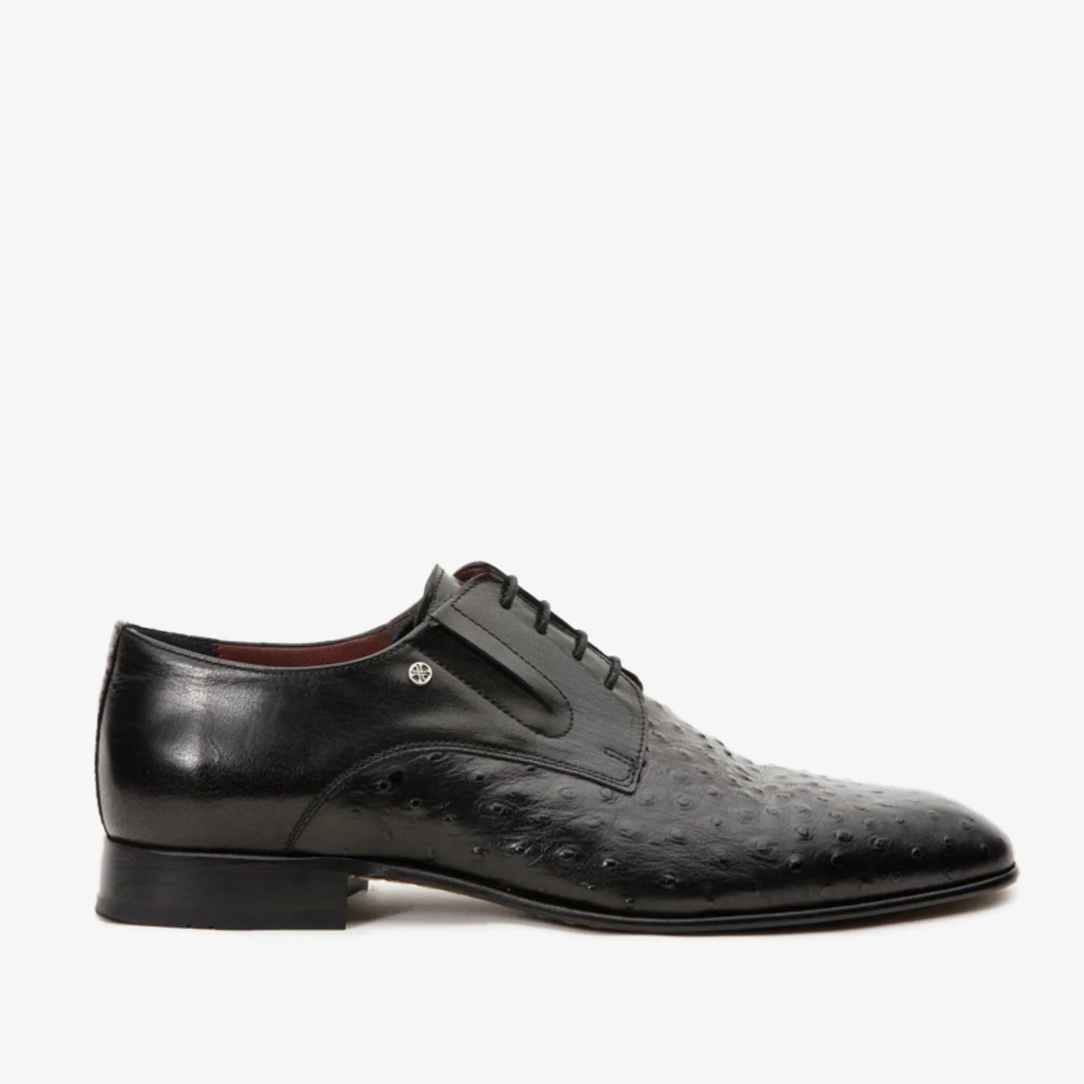 The Porto Alegre Black Leather Derby Men Shoe