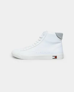 Tommy Jeans Leather High-Top Vulcanised White