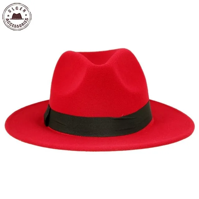 Vintage Unisex Wool Jazz Fedora Hat for Women and Men