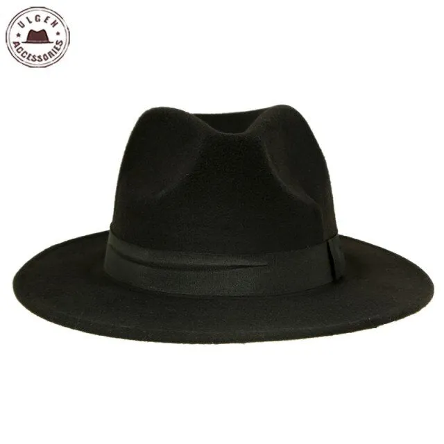 Vintage Unisex Wool Jazz Fedora Hat for Women and Men