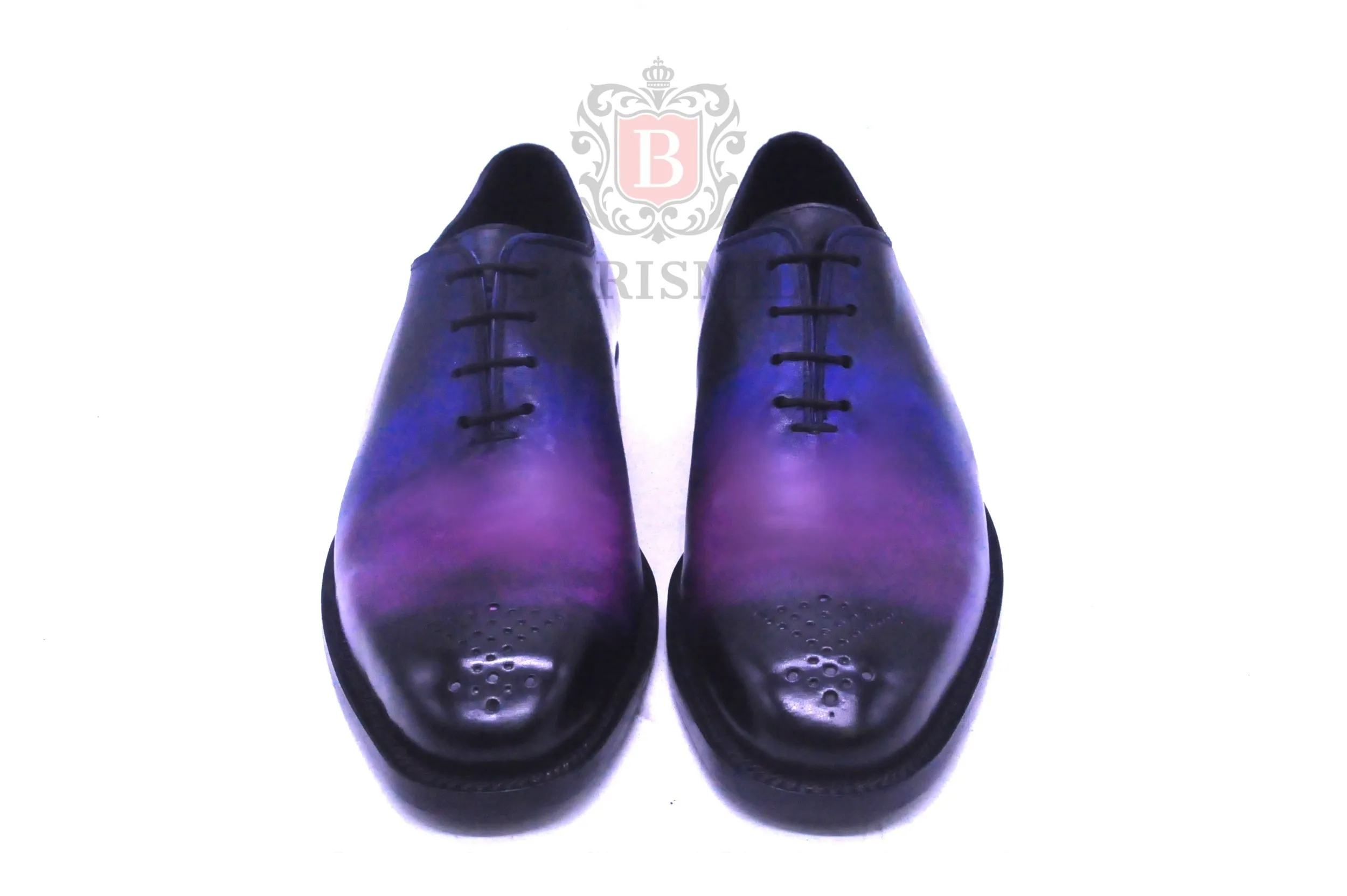 William - Purple Whole-cut Patina Shoes