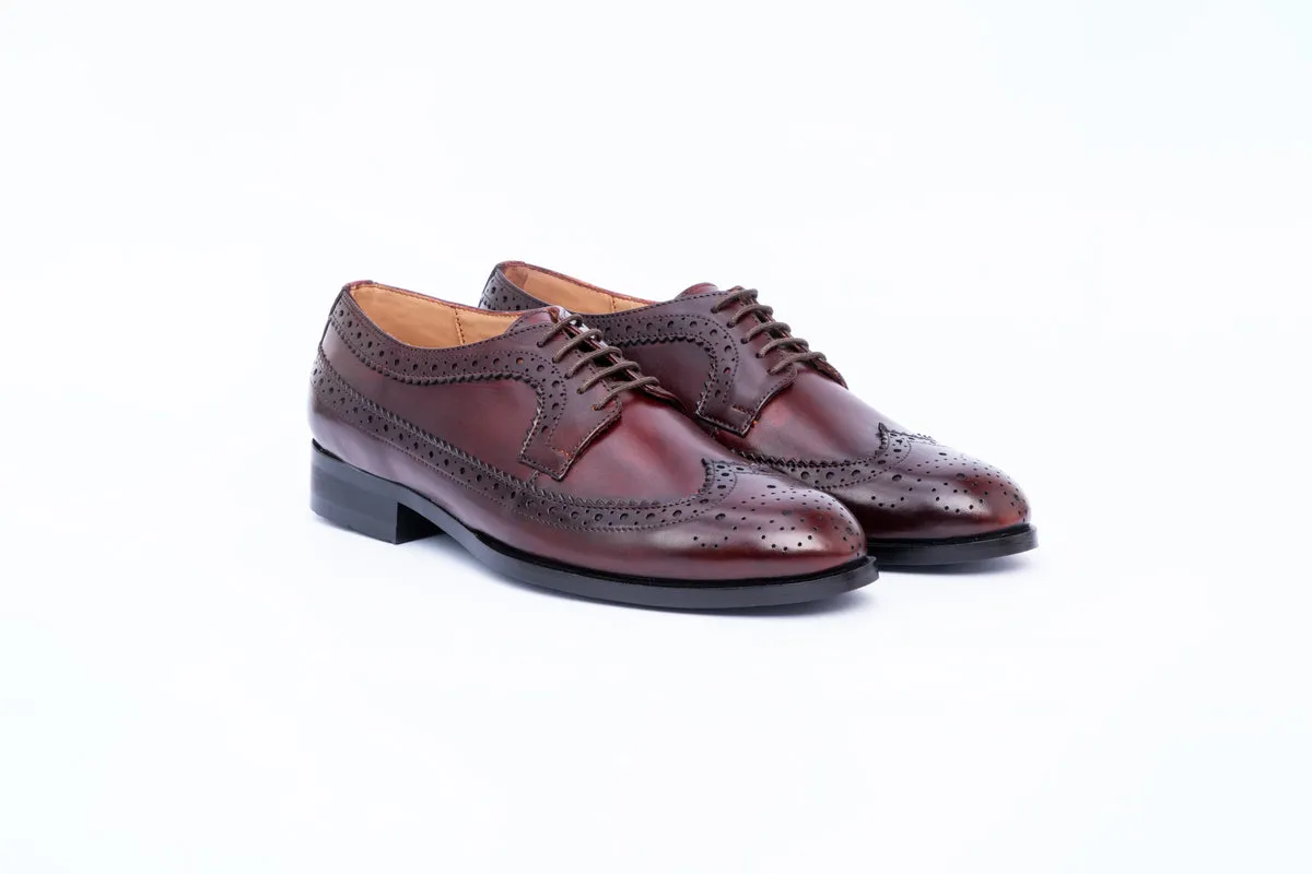 WINGTIP BROGUES-CHERRY