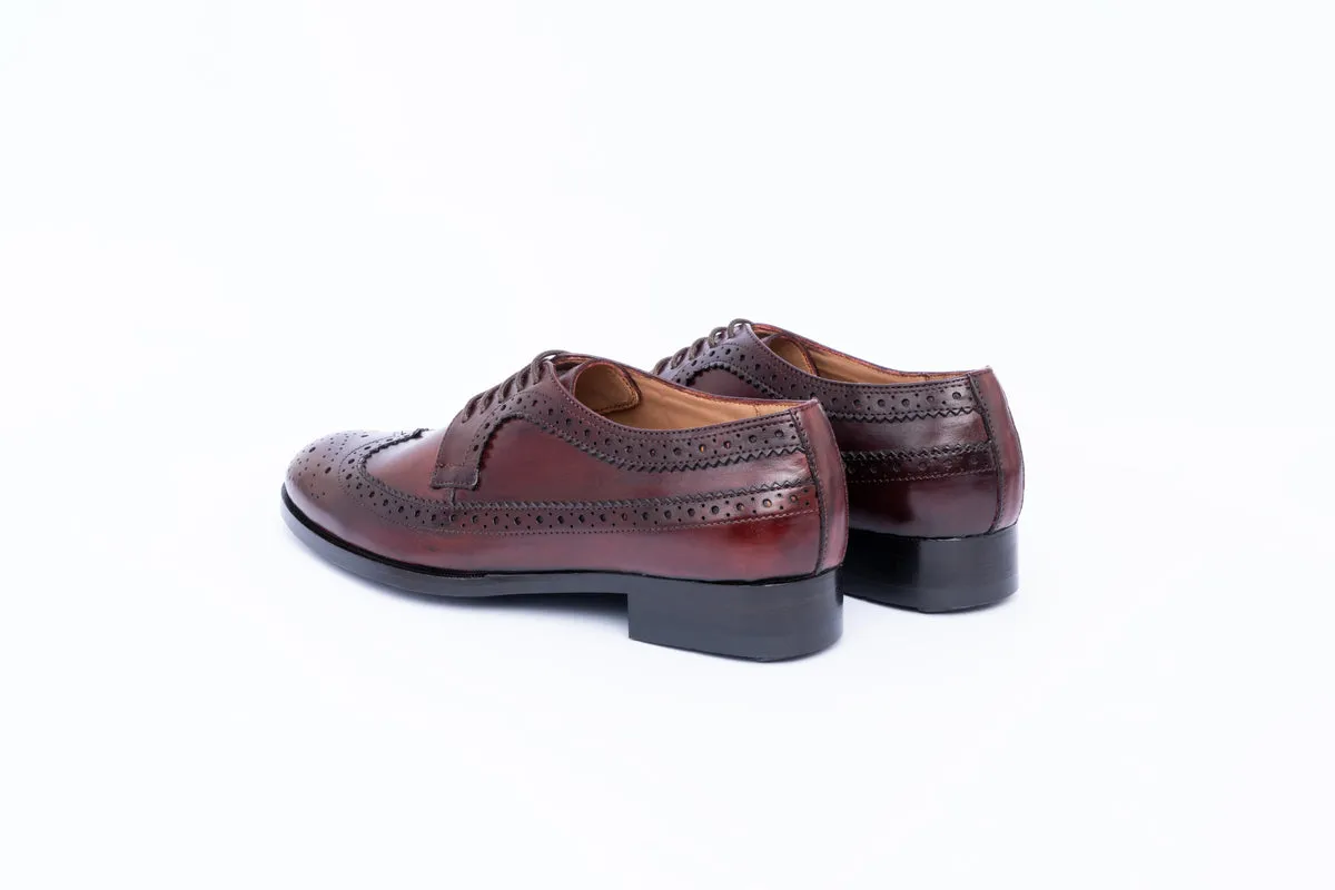 WINGTIP BROGUES-CHERRY