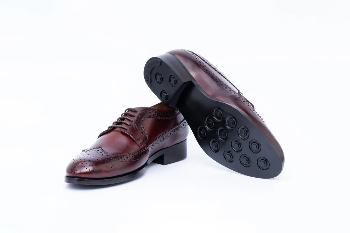 WINGTIP BROGUES-CHERRY