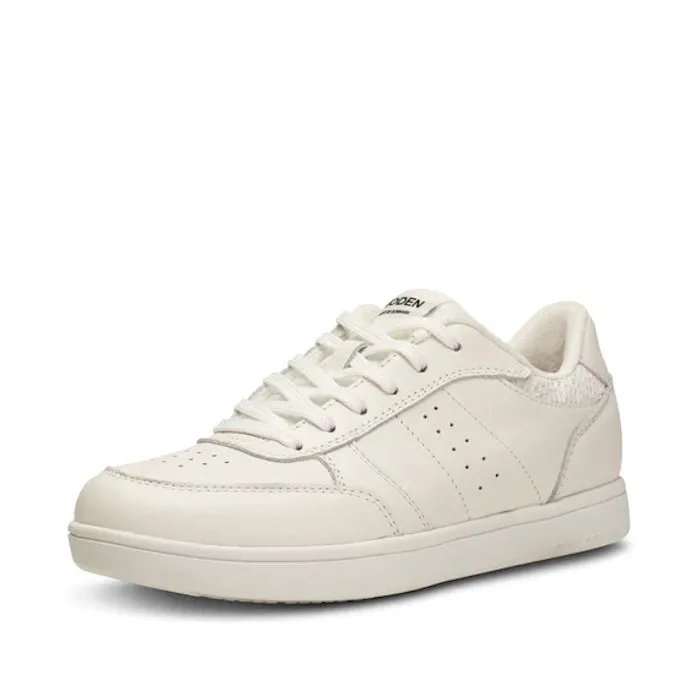 Woden Bjork Women's Leather Sneaker Blanc de Blanc White