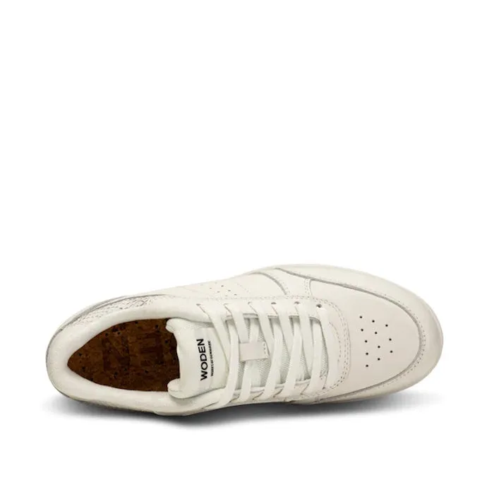 Woden Bjork Women's Leather Sneaker Blanc de Blanc White