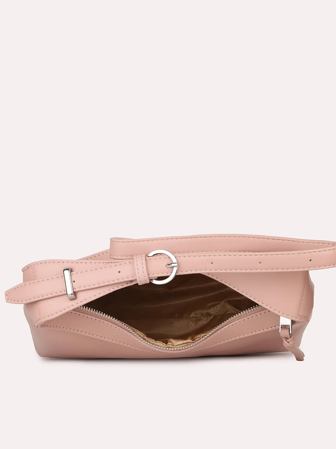 Women Pink Solid Shoulder Bag