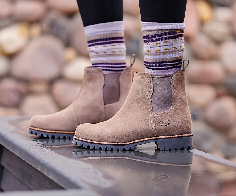 Women's Chaco Fields Chelsea Waterproof Color: Morel Brown Suede